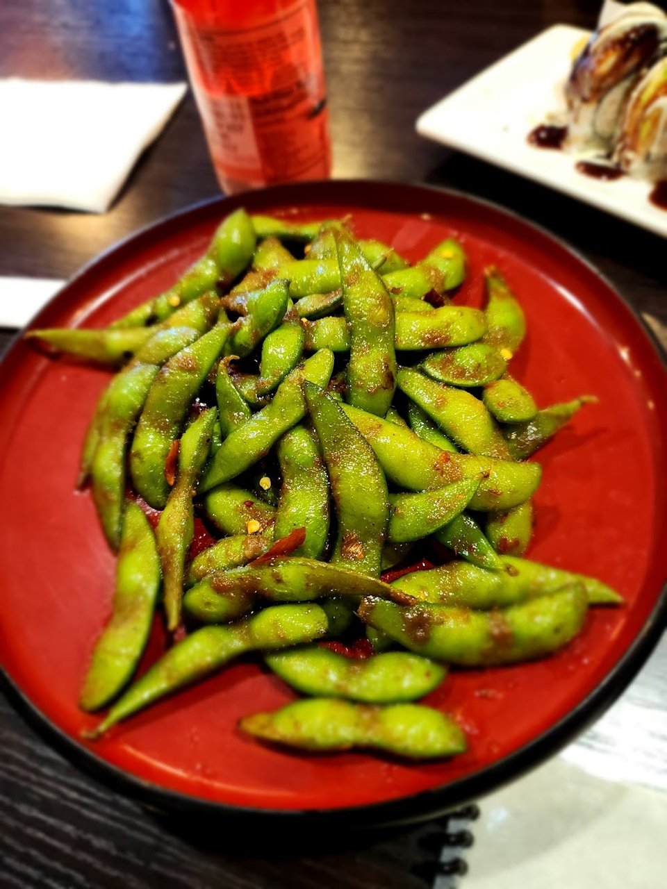 Spicy Garlic Edamame